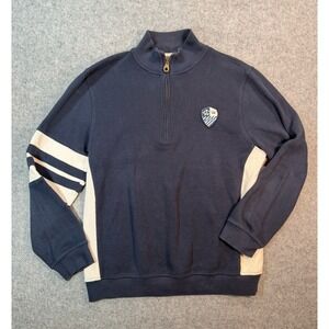 American Classics Russell‎ Simmons Mens Navy Blue Quarter Zip Pullover Sweater L